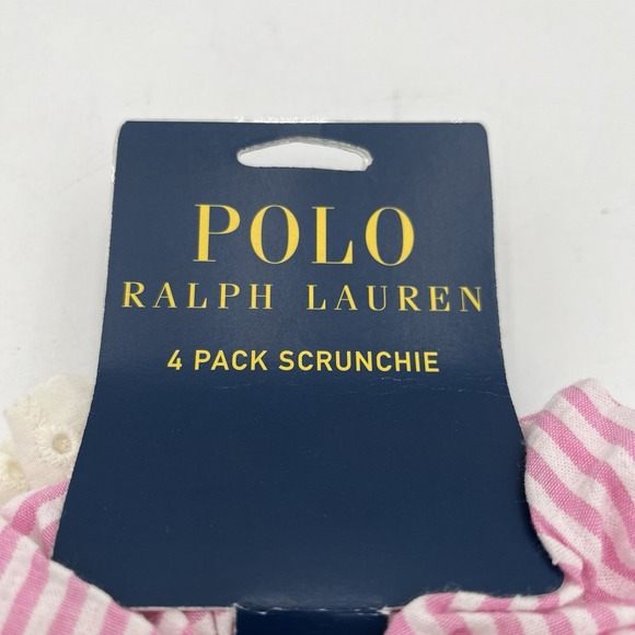 BRAND NEW!! Polo Ralph Lauren 4-Pack Scrunchie‎ Pink, Blue, White, Flowers main image 3